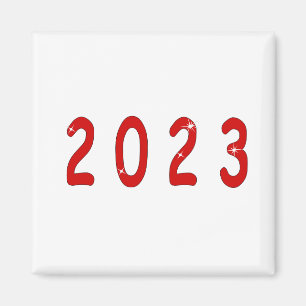 New year, 2023, number 2023, new year gift, 2023,  magnet