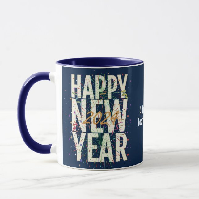 New year 2024 Firework Happy New years Eve Party Mug (Left)