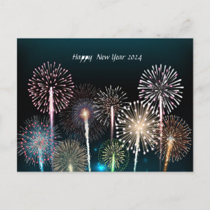 New Year  2024 Fireworks   Holiday Postcard