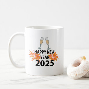 New Year 2025 Happy New Year Coffee Mug