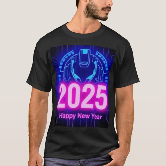 New Year 2025 t shirt designs Cyberpunk Theme (Front)
