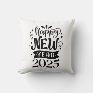 new year 2025 throw pillow