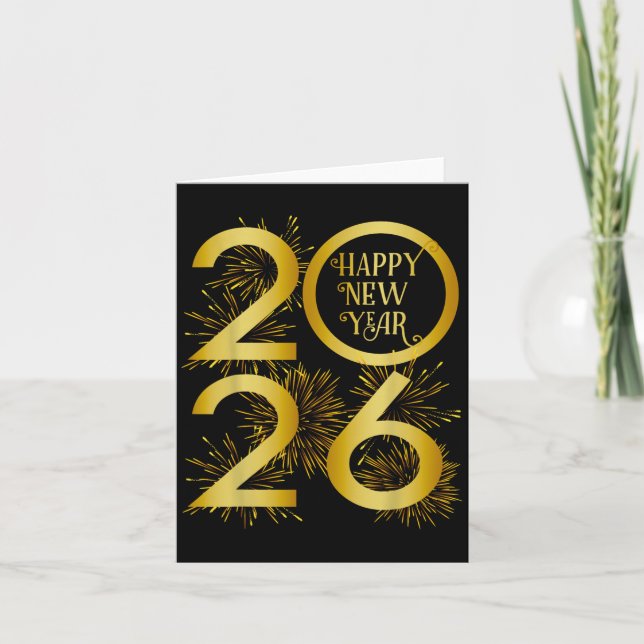 New Year 2026 Fireworks - Happy New Year 2026  Card (Front)