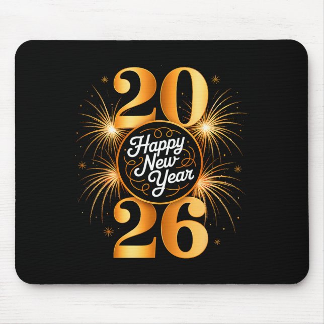 New Year 2026 Fireworks Happy New Year 2026 Men Wo Mouse Pad (Front)