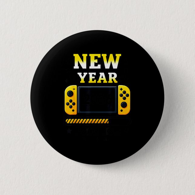 New Year 2026 Loading Gaming Controller New Years  2 Inch Round Button (Front)