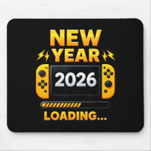 New Year 2026 Loading Gaming Controller New Years Mouse Pad