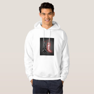 New Year 2026 – Men's Black & White Hoodie