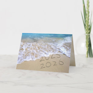 New Year 2026 Ocean Beach  Holiday Card