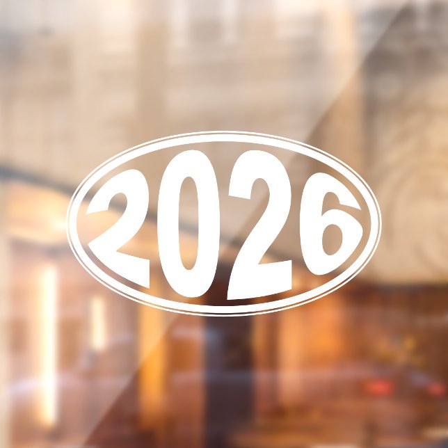 New Year 2026 Oval Window Cling (Sheet 2)