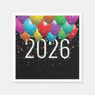 New Year 2026 party balloons Napkins