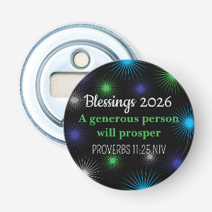 New Year 2026 Prosperity Colorful Lights Blessings Bottle Opener