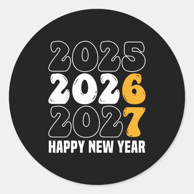 New Year 2026 Shirt Funny 67 Meme Six Seven  Classic Round Sticker (Front)