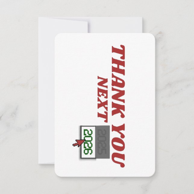 NEW YEAR 2026 THEME THANK YOU CARD (Front)