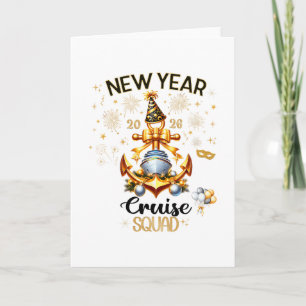 New Year 2026 Yacht Cruise Ship Nye Party Matching Card