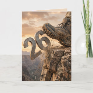 New Year 2027 Hiking Boot Card