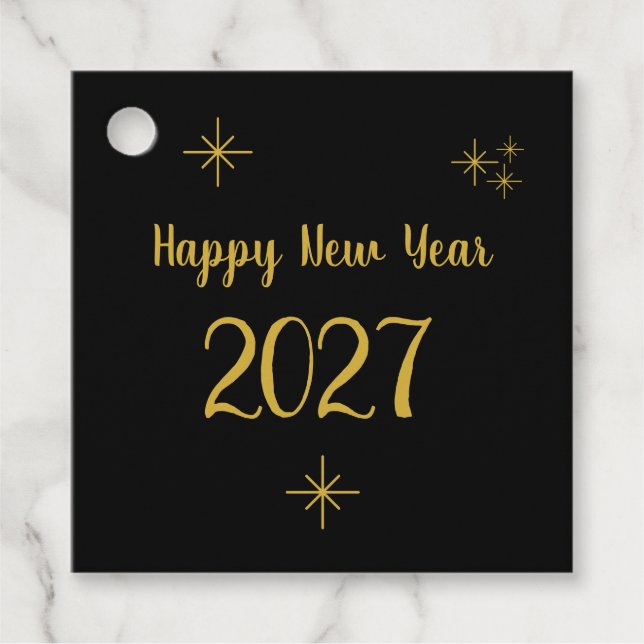 New Year 2027 Party Favour Tags (Front)