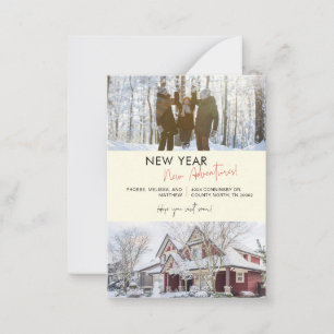 New Year Adventures Home Christmas Holiday Moving Card