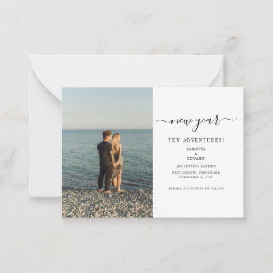 New Year Adventures Photo Save The Date Card