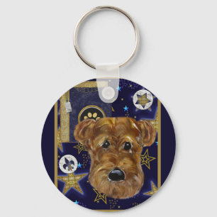 NEW YEAR AIREDALE KEYCHAIN