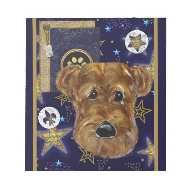 NEW YEAR AIREDALE NOTEPAD (Front)
