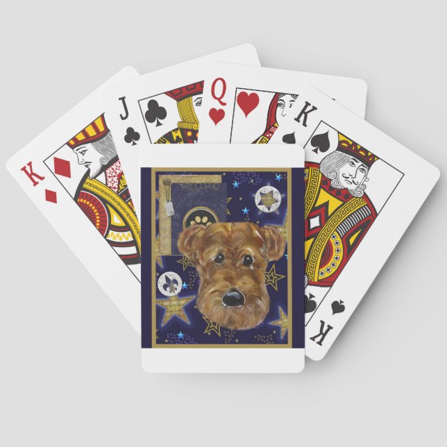 NEW YEAR AIREDALE PLAYING CARDS (Back)