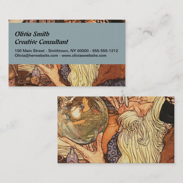 New Year Antique Father Time  Business Card (Front/Back)