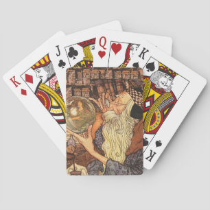 New Year Antique Father Time Playing Cards