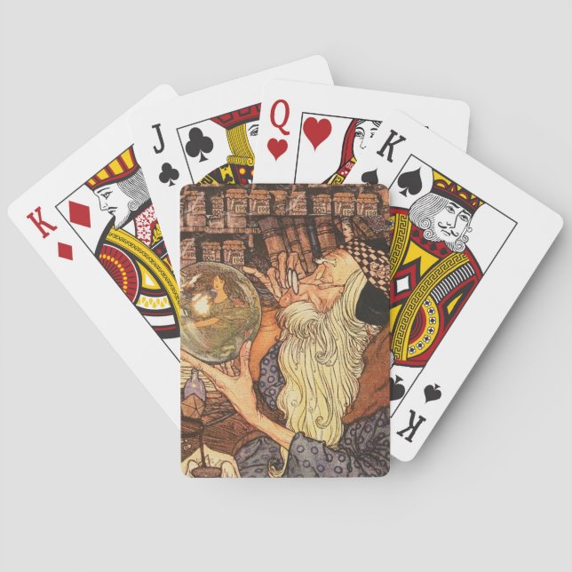 New Year Antique Father Time  Playing Cards (Back)