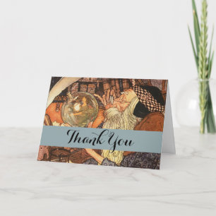 New Year Antique Father Time Thank You Card