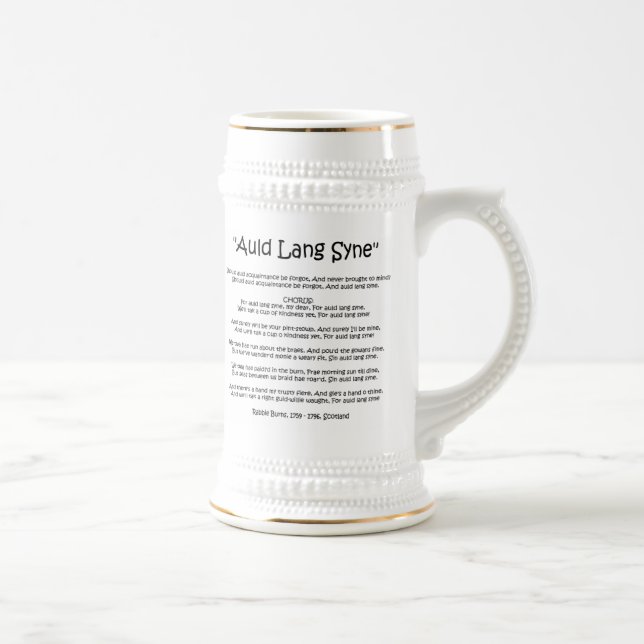 New Year "Auld Lang Syne" Stein (Right)