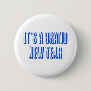 New Year Banner 2 Inch Round Button