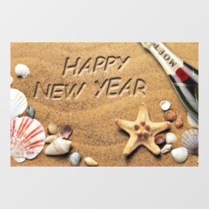  New Year Beach Window Cling