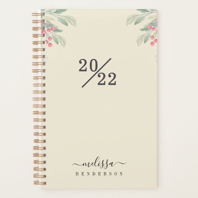 New Year Berries Botanical 2022 Planner (Front)