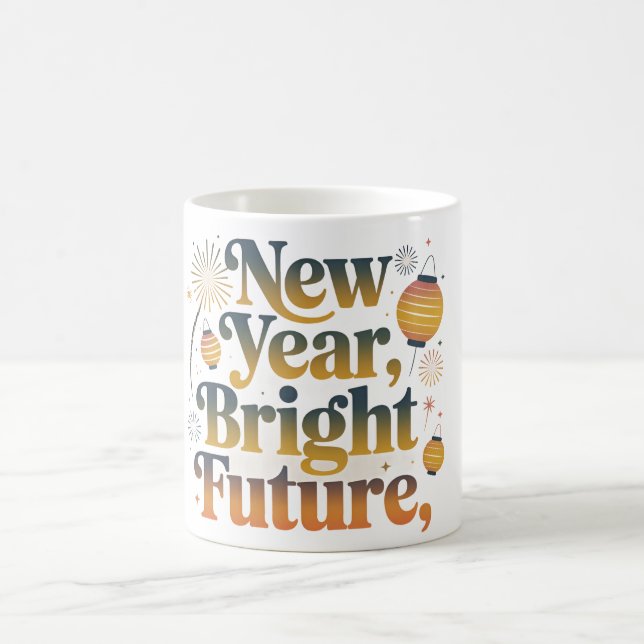 New Year Bright Future Festive Coffee Mug (Centre)