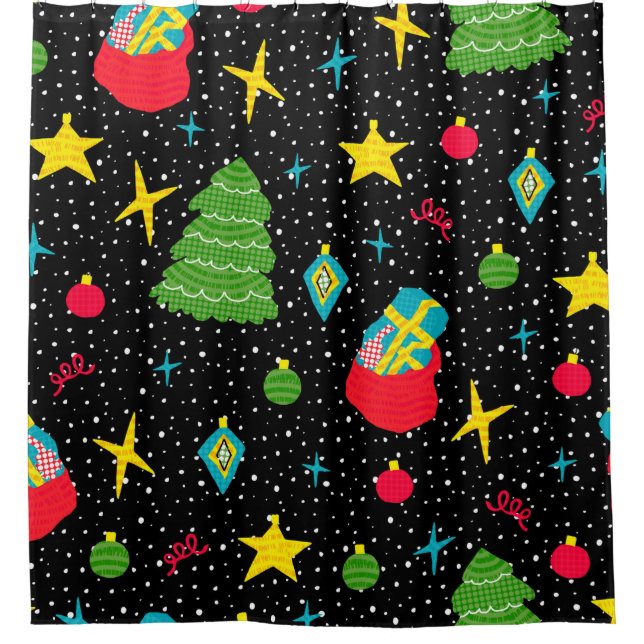 New Year bright seamless pattern with Christmas tr (Front)