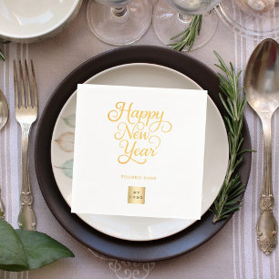 New Year business logo brand color Napkin