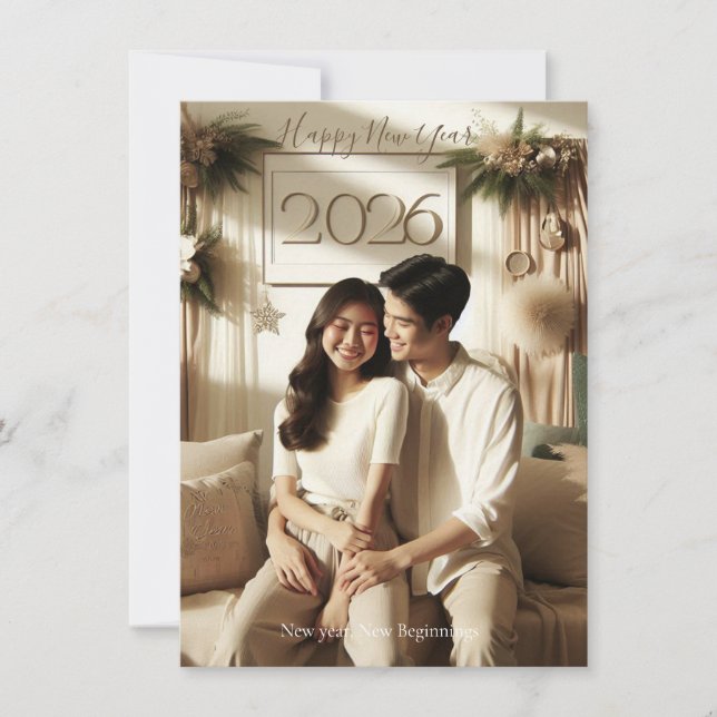 New Year Celebration Card | Couple Card (Front)