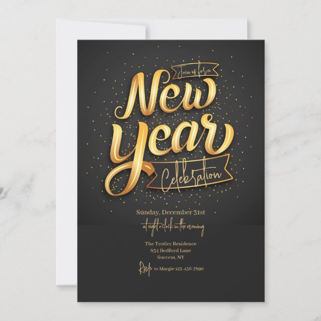 New Year Celebration Invitation (Front)