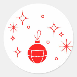 New Year Celebration Pattern Classic Round Sticker