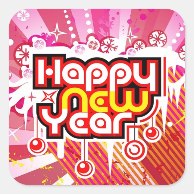 New Year Celebration Sticker (Front)