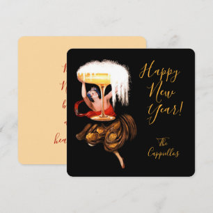 New Year   Champagne Toast Holiday Card