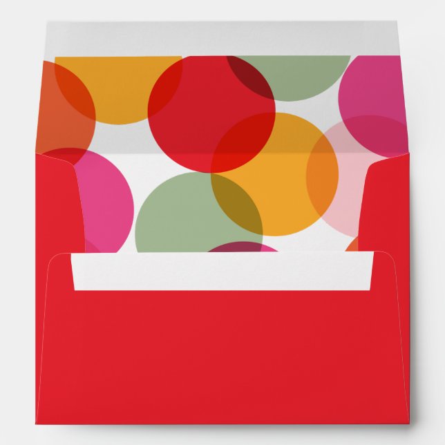 New Year Cheer Colourful Fun Confetti Dots Holiday Envelopes (Back (Bottom))