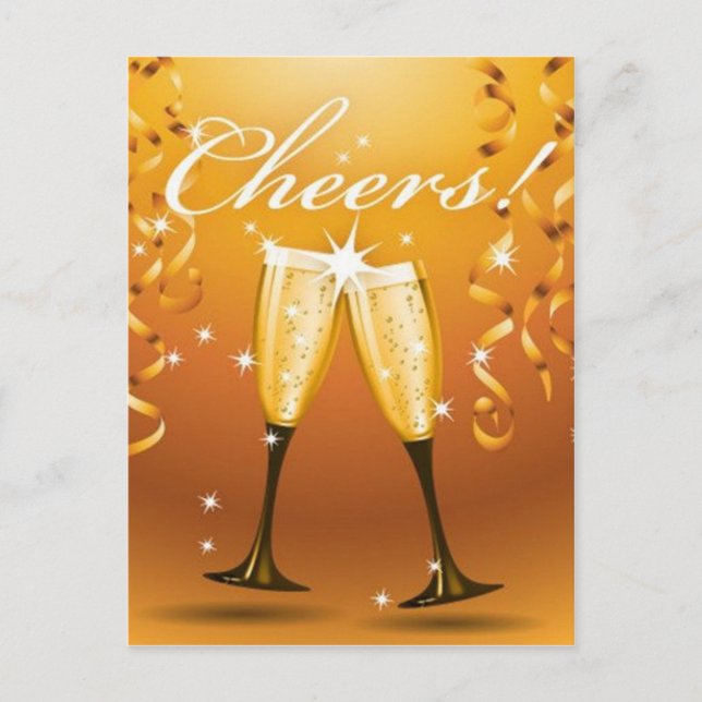 new year cheers holiday postcard (Front)