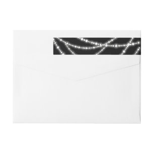 New Year Cheers Sparkling Lights Stylish Address Wrap Around Label