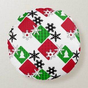 New year , Christmas, Xmas decor Round Pillow