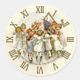 New Year Classic Round Sticker