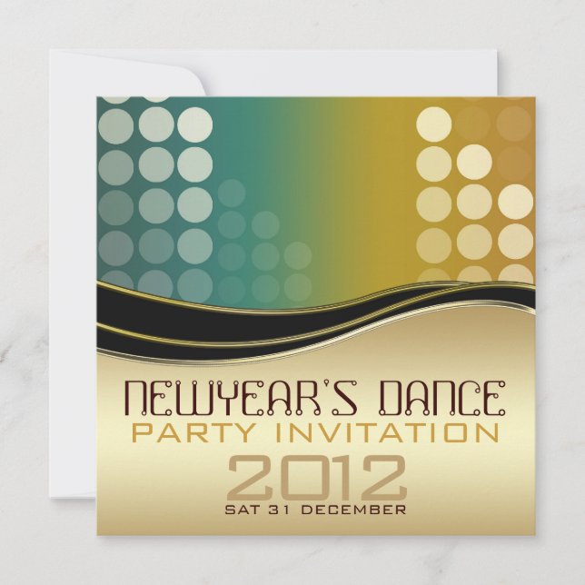 New Year Club DJ Dance Party Invitation (Front)