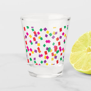 New Year Confetti Shot Glass