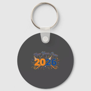 New Year Crew 2026 Fireworks Celebration Keychain