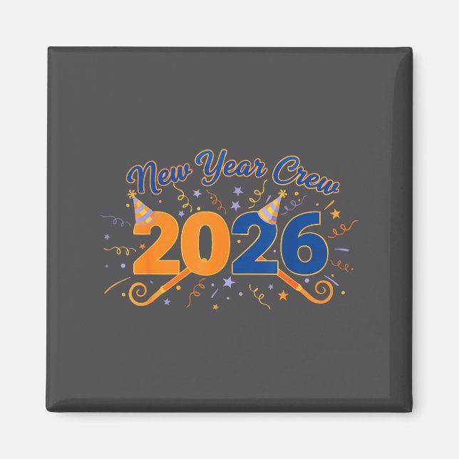New Year Crew 2026 Fireworks Celebration  Magnet (Front)